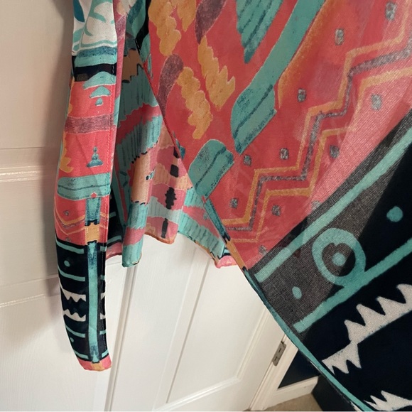 Comfy Luxe Colorful Bohemian Kimono Duster - Picture 5 of 5